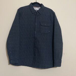 Five four jacket mens XL quilted Dark Gray Button-Up lightweight outdoor casual